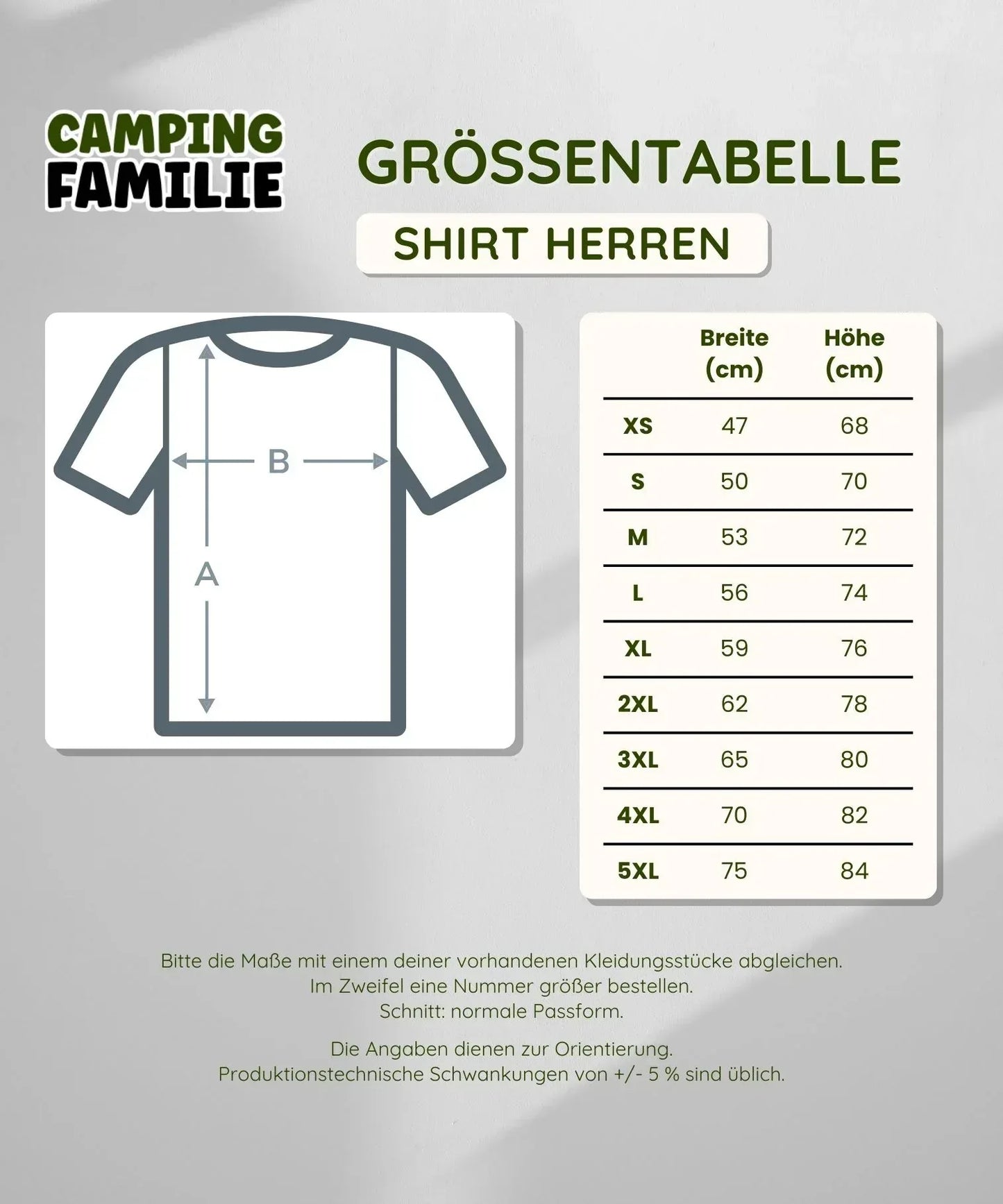 Camper haben auch Gefühle - Backprint Männer Shirt