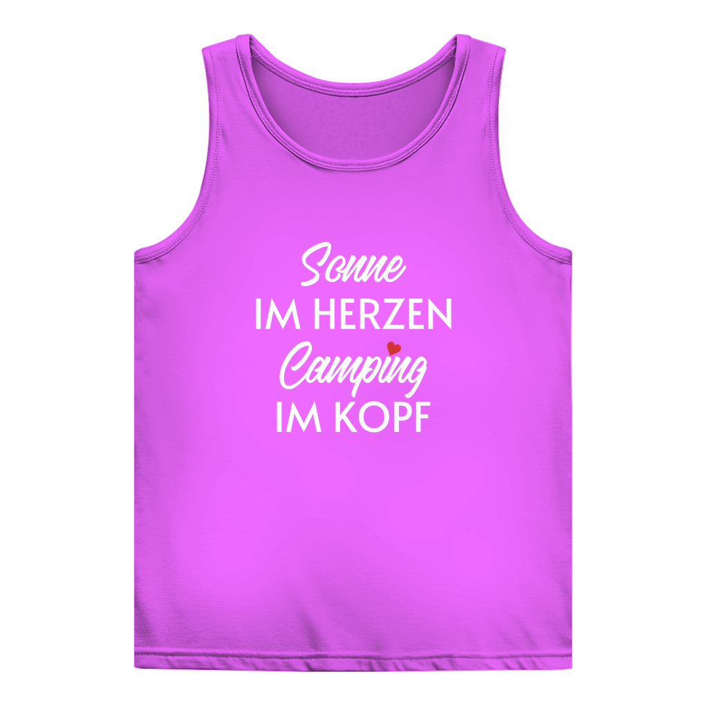 Sonne im Herzen Camping im Kopf - Frauen Tank Top