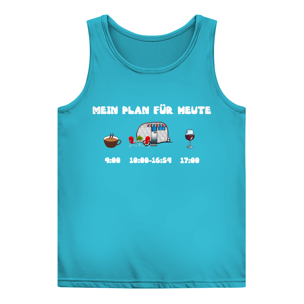 Mein Plan für heute: Kaffee, Camping, Wein - Frauen Tank Top