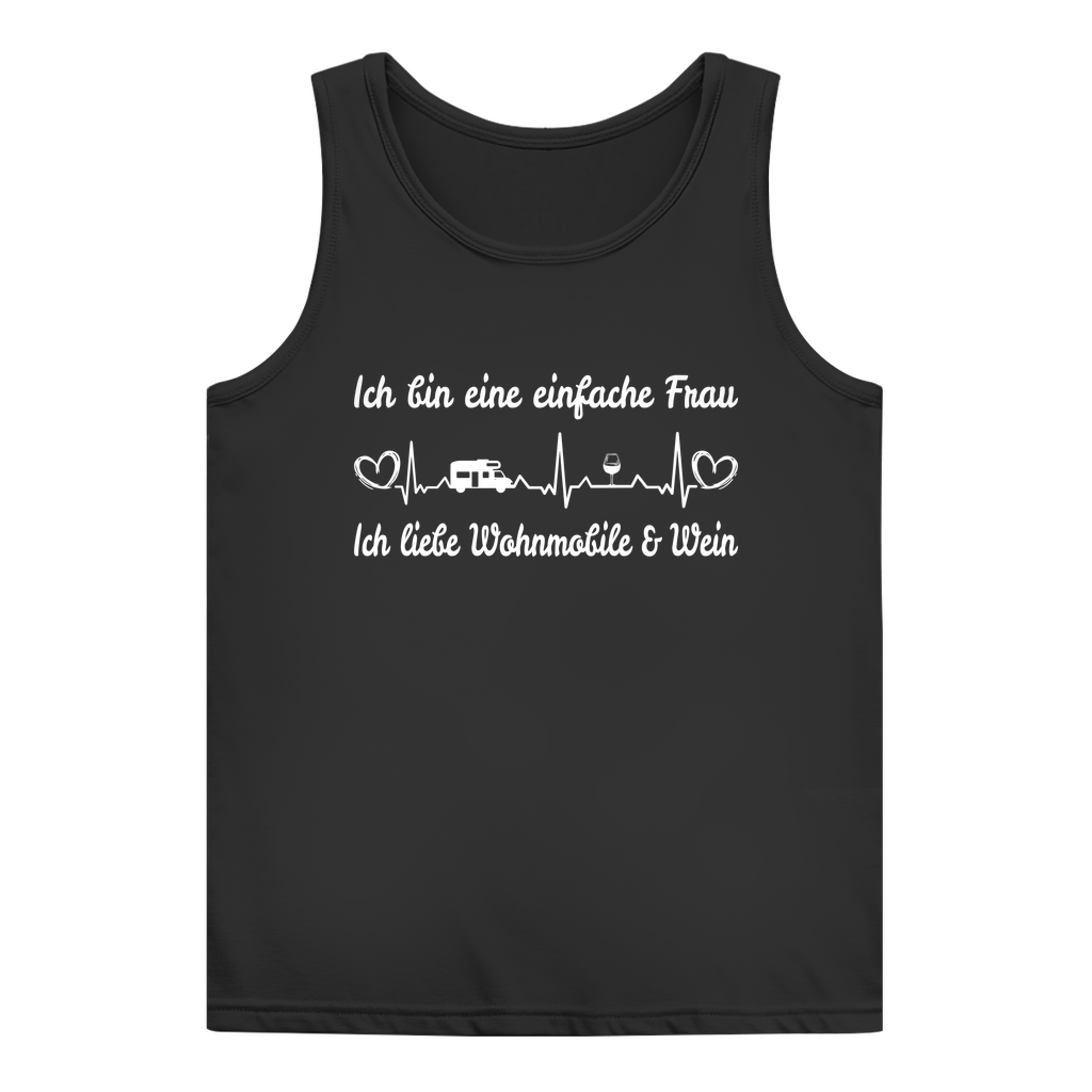 Einfache Frau - Liebe Wohnmobile und Wein - Frauen Tank Top