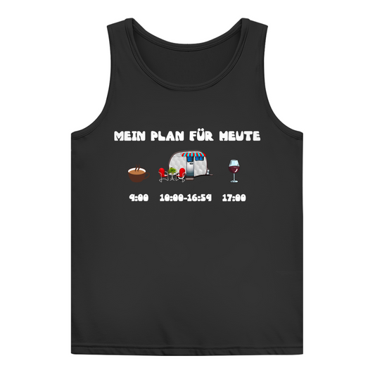 Mein Plan für heute: Kaffee, Camping, Wein - Frauen Tank Top