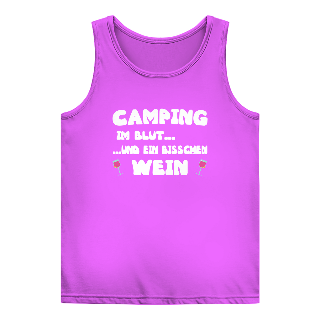 Camping im Blut...und ein bisschen Wein - Frauen Tank Top