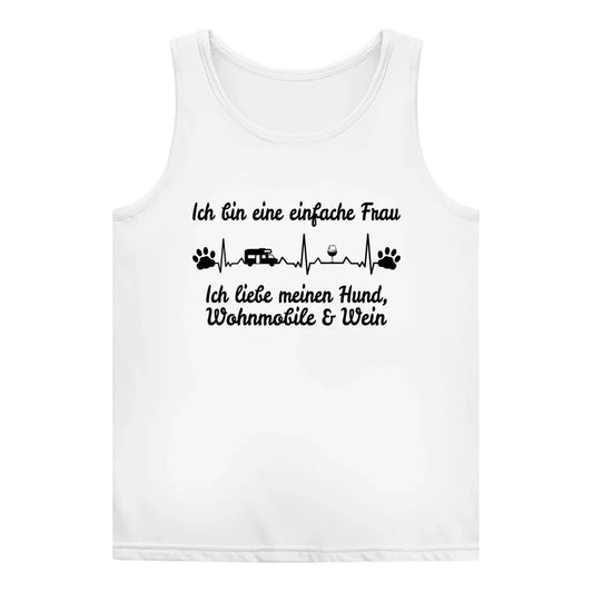 Einfache Frau - Liebe meinen Hund, Wohnmobil und Wein - Frauen Tank Top