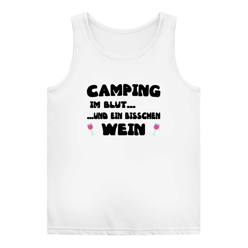 Camping im Blut...und ein bisschen Wein - Frauen Tank Top