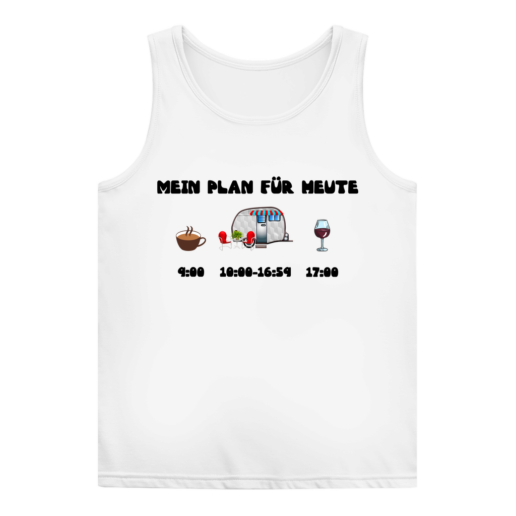 Mein Plan für heute: Kaffee, Camping, Wein - Frauen Tank Top