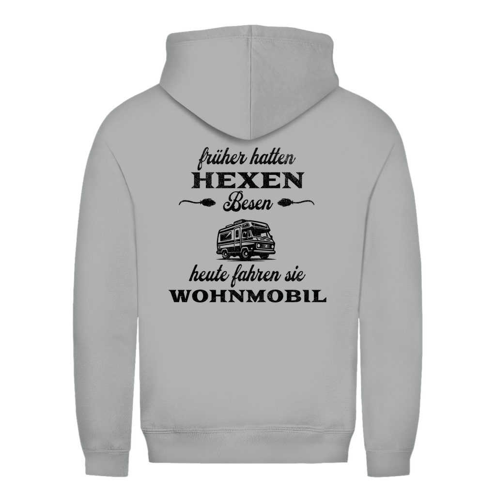 Früher hatten Hexen Besen. Heute fahren sie Wohnmobil - Backprint Frauen Hoodie