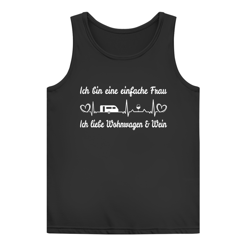 Einfache Frau - Liebe Wohnwagen und Wein - Frauen Tank Top