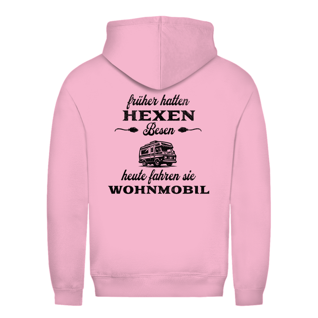 Früher hatten Hexen Besen. Heute fahren sie Wohnmobil - Backprint Frauen Hoodie