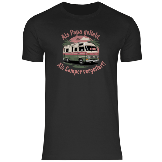 Als Papa geliebt – als Camper vergöttert! - Männer Shirt - Campingfamilie.de