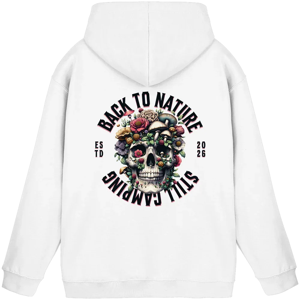 Back to Nature Still Camping | Hoodie mit Backprint für Camper