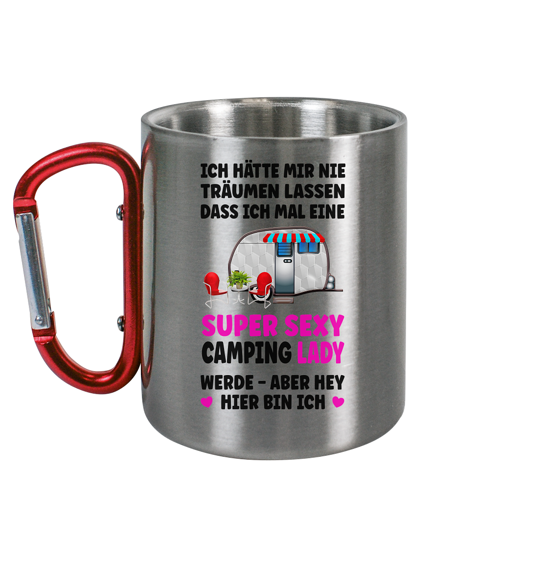 Super Sexy Camping Lady - Edelstahl Tasse