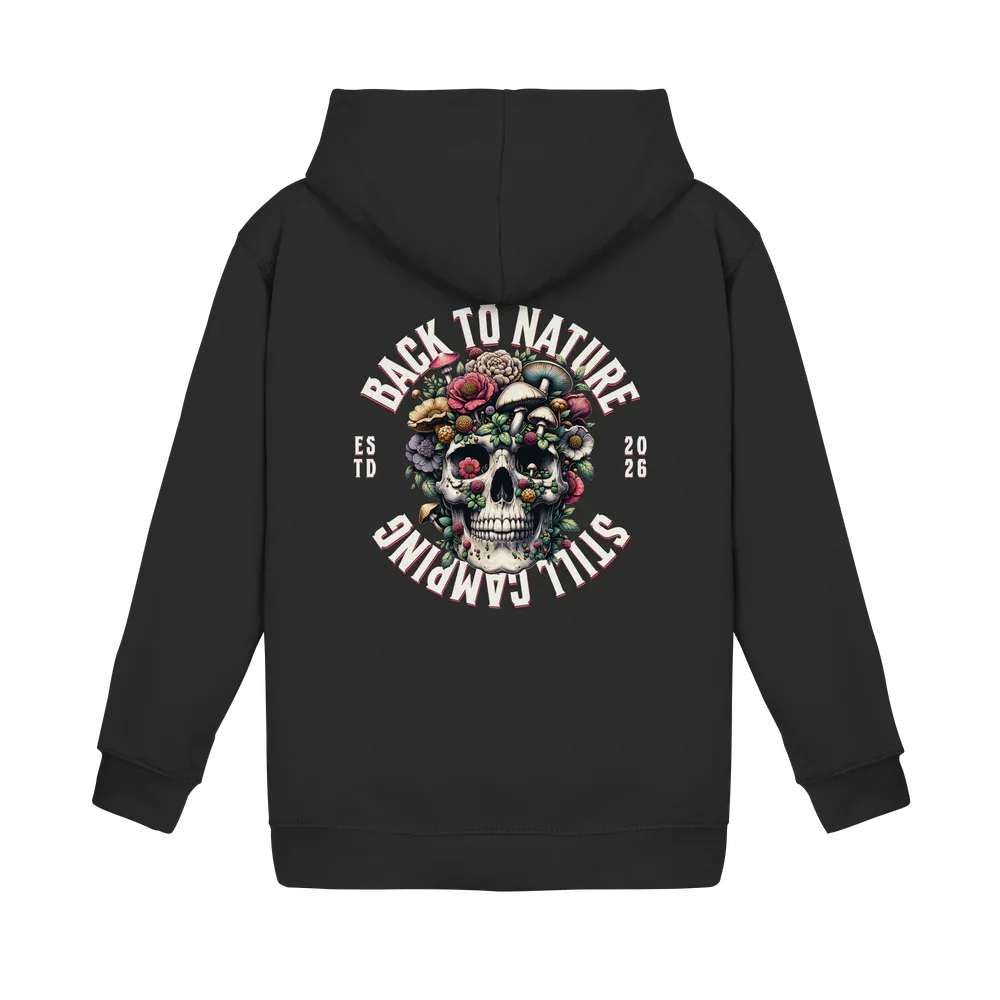Back to Nature Still Camping - Backprint Kinder Hoodie