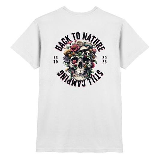 Back to Nature Still Camping - Backprint Männer Shirt