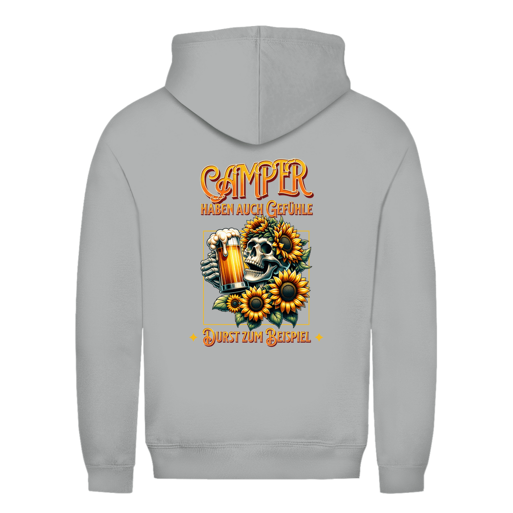 Camper haben auch Gefühle - Backprint Frauen Hoodie - Campingfamilie.de