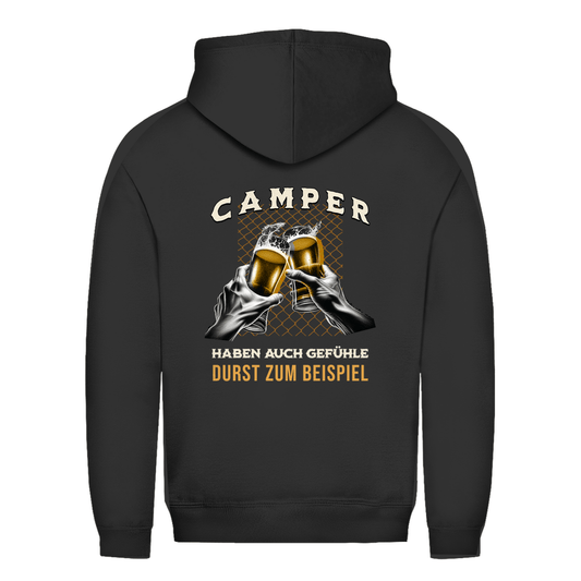 Camper haben auch Gefühle - Backprint Frauen Hoodie - Campingfamilie.de