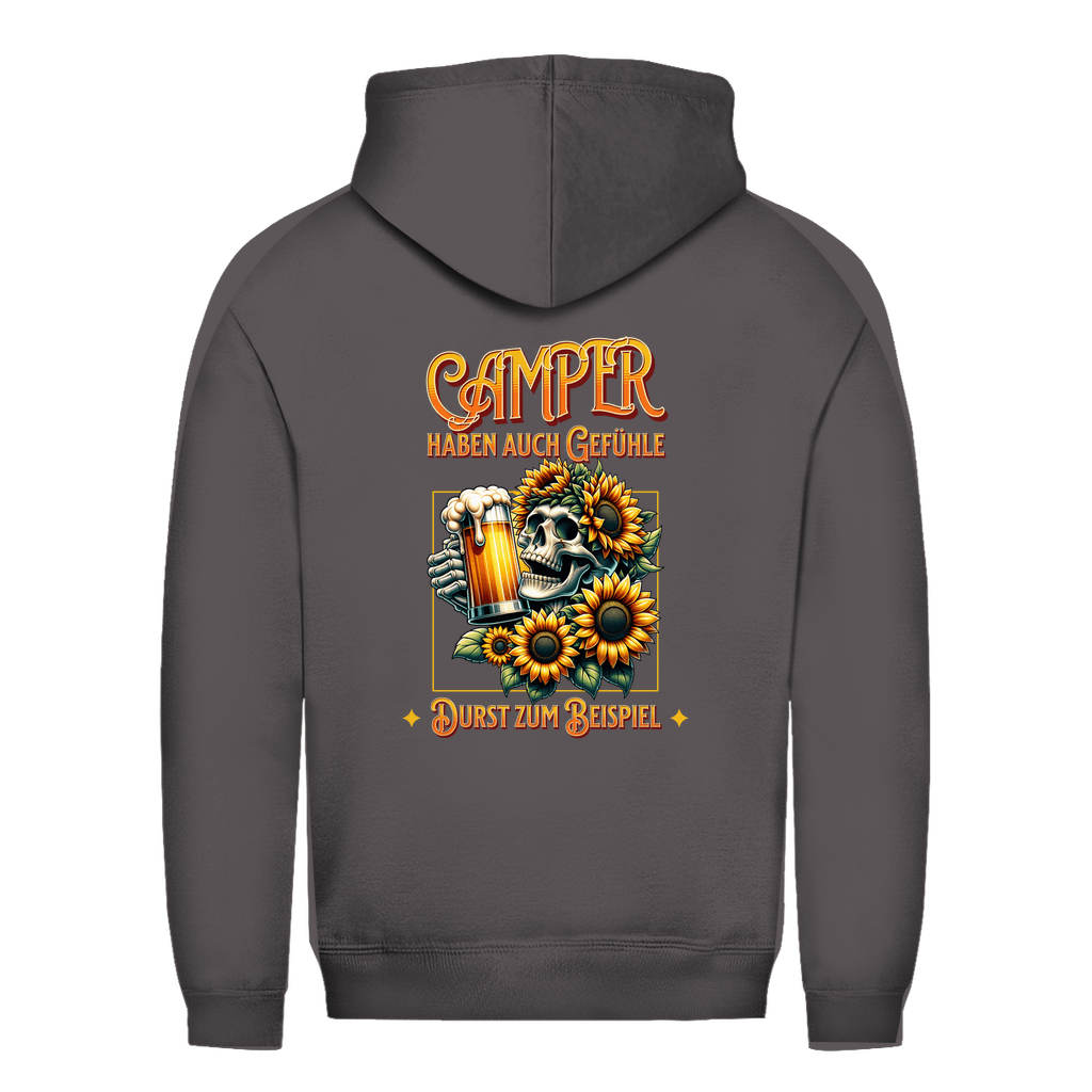 Camper haben auch Gefühle - Backprint Frauen Hoodie - Campingfamilie.de