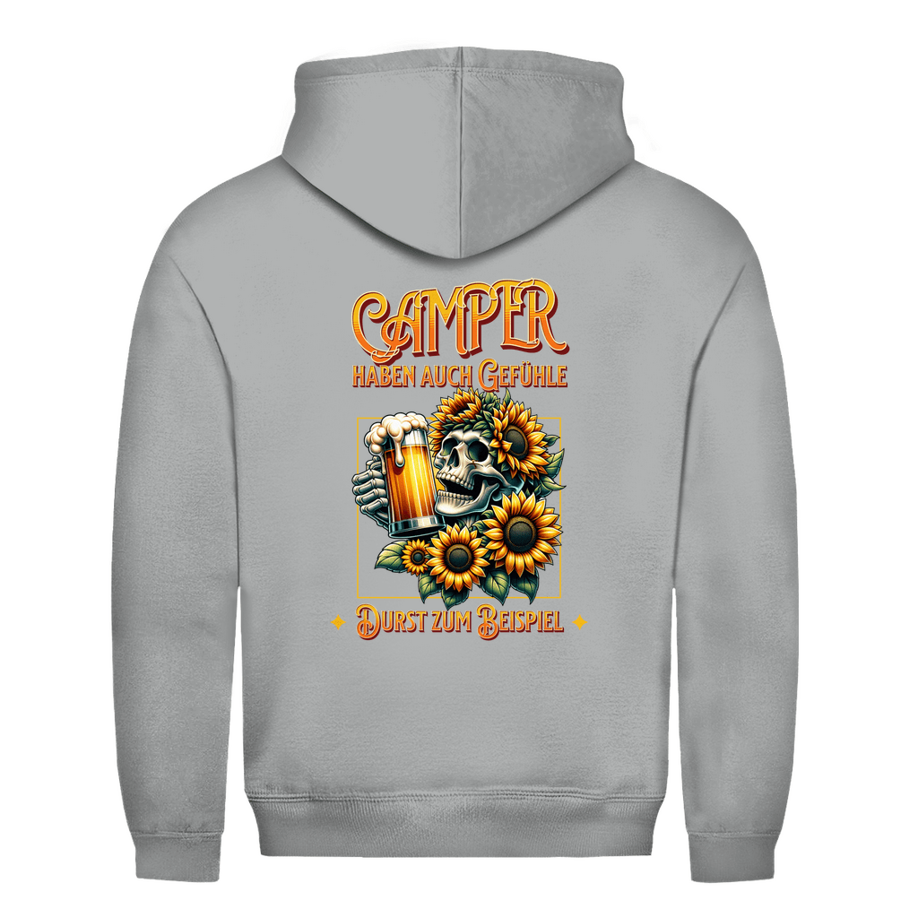 Camper haben auch Gefühle - Backprint Männer Hoodie - Campingfamilie.de