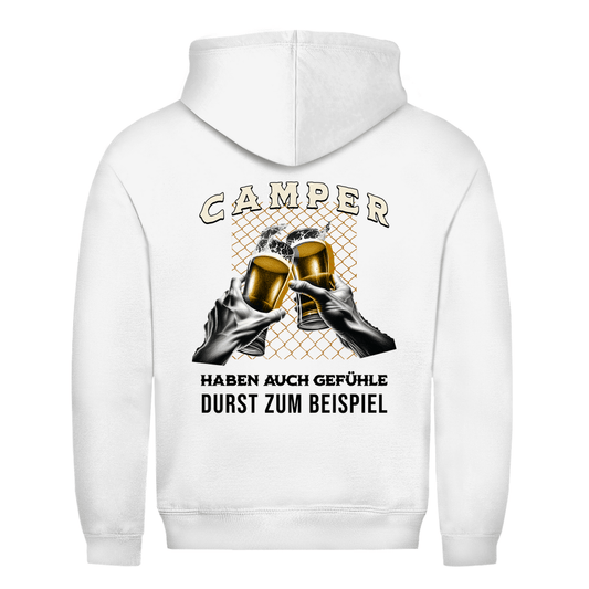 Camper haben auch Gefühle - Backprint Männer Hoodie - Campingfamilie.de