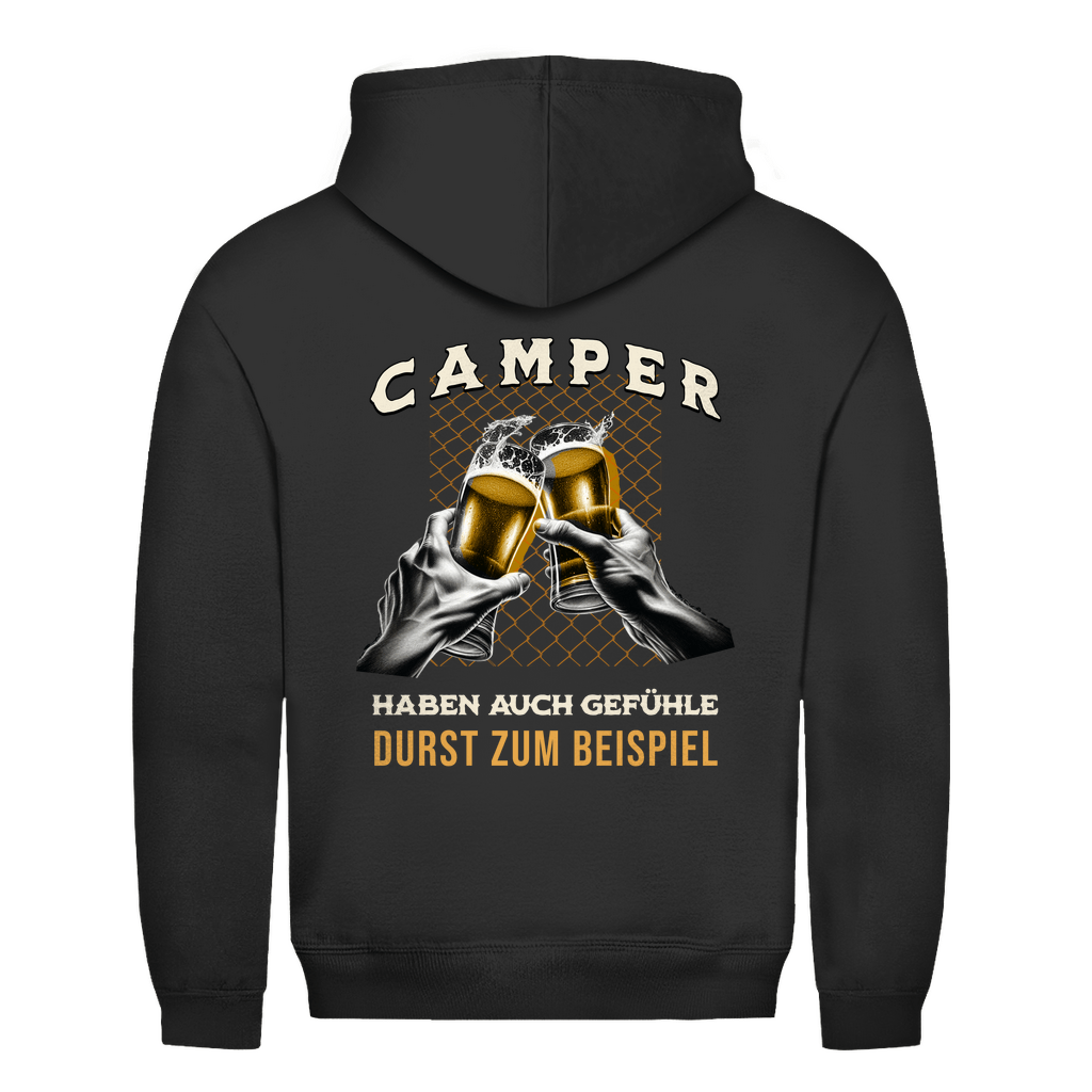 Camper haben auch Gefühle - Backprint Männer Hoodie - Campingfamilie.de