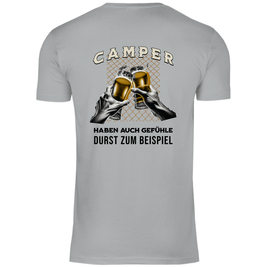 Camper haben auch Gefühle - Backprint Männer Shirt - Campingfamilie.de