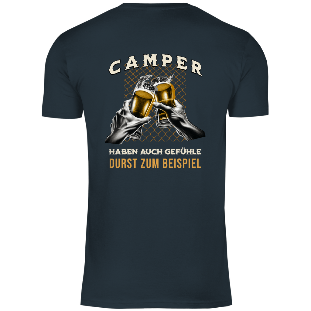 Camper haben auch Gefühle - Backprint Männer Shirt - Campingfamilie.de