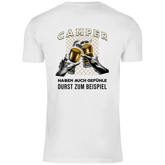 Camper haben auch Gefühle - Backprint Männer Shirt - Campingfamilie.de