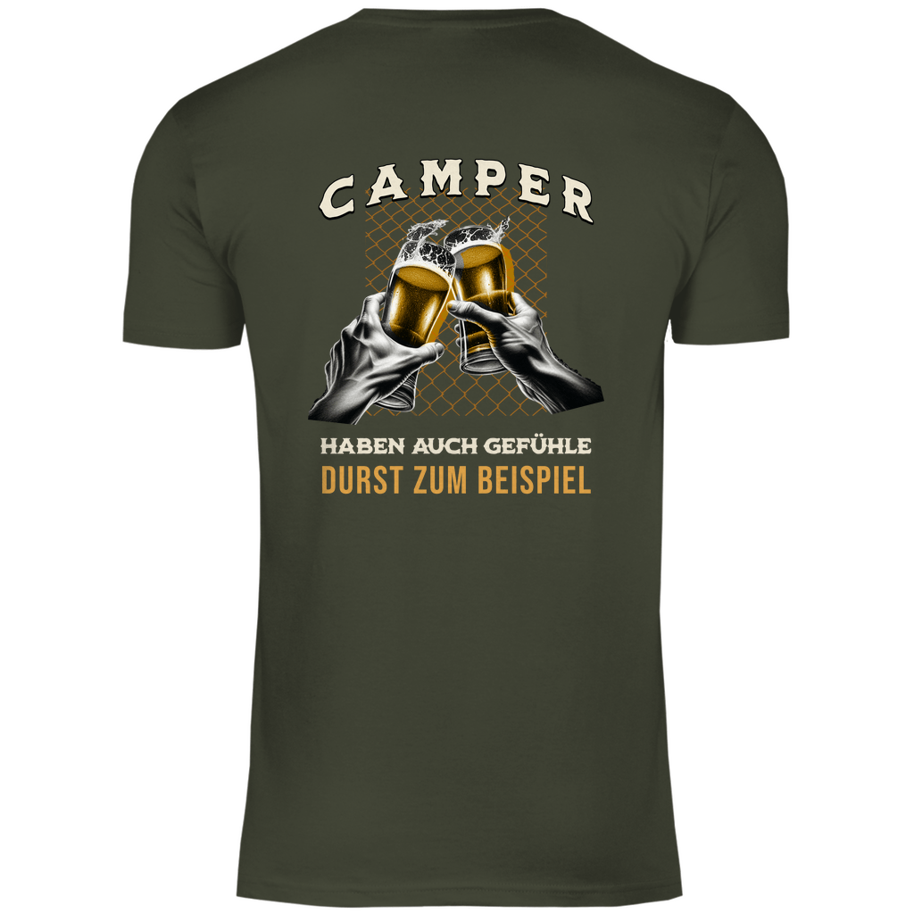 Camper haben auch Gefühle - Backprint Männer Shirt - Campingfamilie.de
