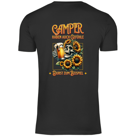 Camper haben auch Gefühle - Backprint Männer Shirt - Campingfamilie.de