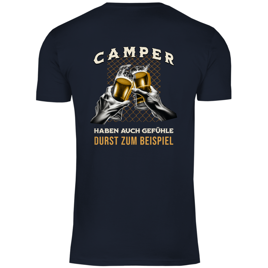 Camper haben auch Gefühle - Backprint Männer Shirt - Campingfamilie.de