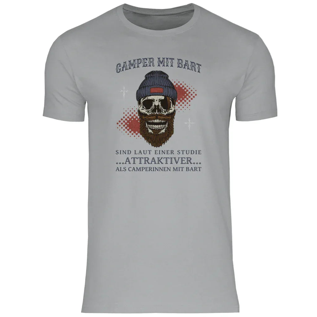 Camper mit Bart - MĂ€nner Shirt - Campingfamilie.de
