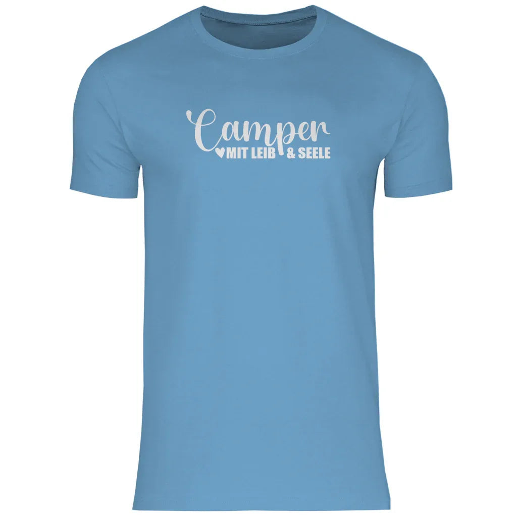 Camper mit Leib und Seele - Männer Shirt - Campingfamilie.de