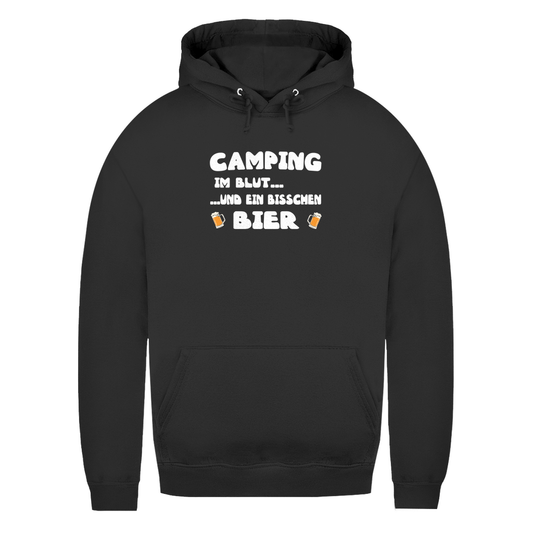 Camping im Blut...und ein bisschen Bier - Frauen Hoodie - Campingfamilie.de