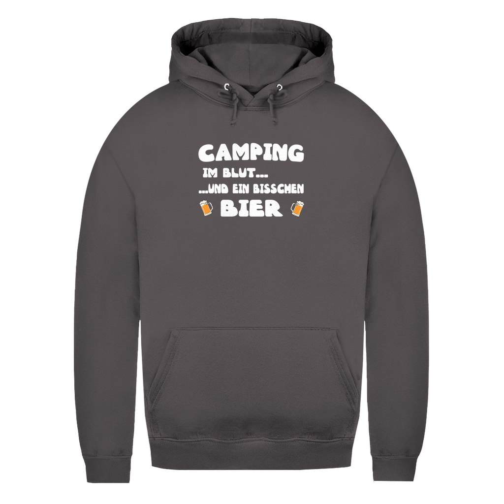 Camping im Blut...und ein bisschen Bier - Frauen Hoodie - Campingfamilie.de
