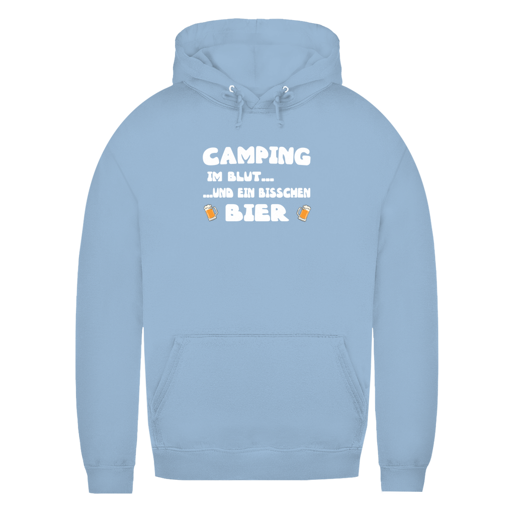 Camping im Blut...und ein bisschen Bier - Frauen Hoodie - Campingfamilie.de
