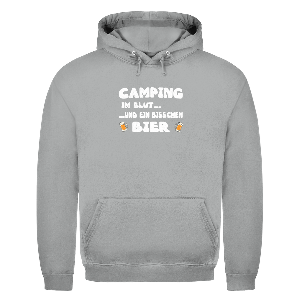 Camping im Blut...und ein bisschen Bier - Herren Hoodie - Campingfamilie.de