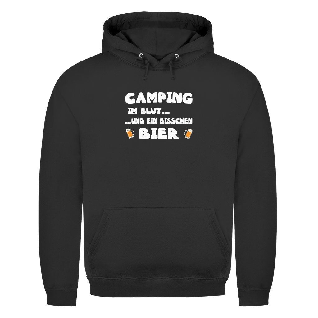Camping im Blut...und ein bisschen Bier - Herren Hoodie - Campingfamilie.de
