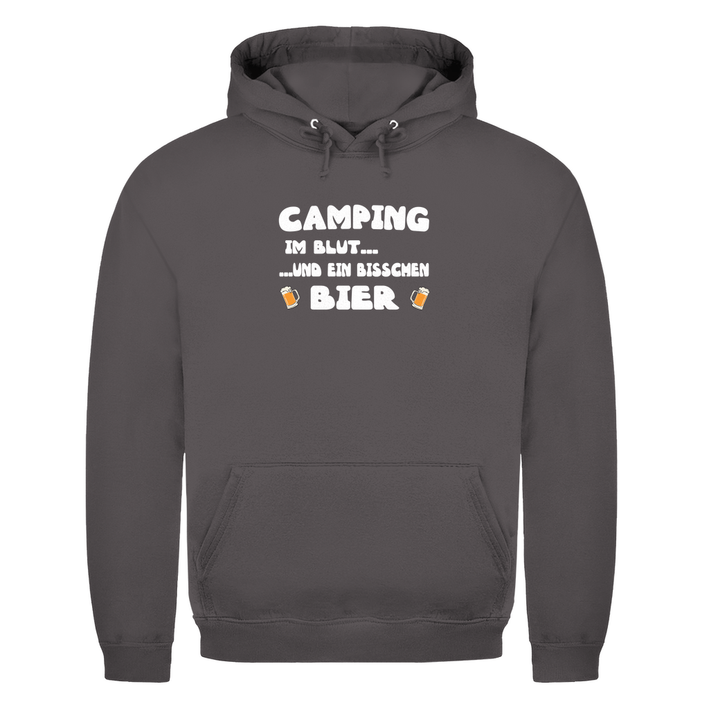 Camping im Blut...und ein bisschen Bier - Herren Hoodie - Campingfamilie.de