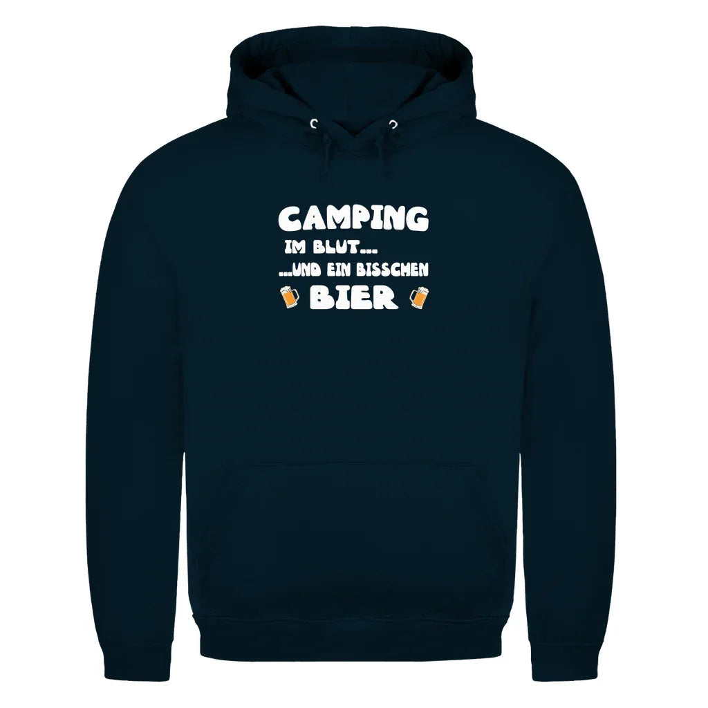 Camping im Blut...und ein bisschen Bier - Herren Hoodie - Campingfamilie.de