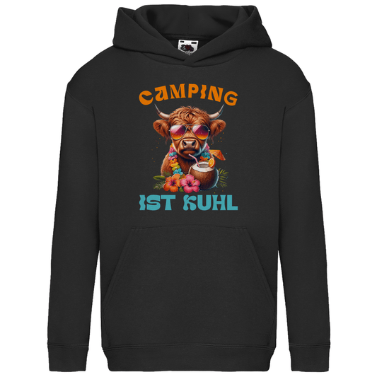 Camping ist kuhl - Kinder Hoodie - Campingfamilie.de