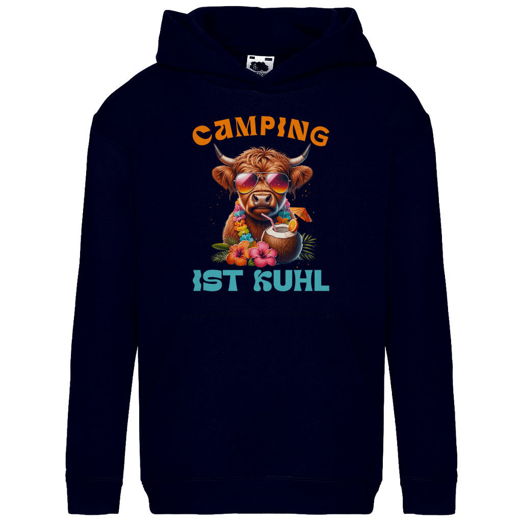 Camping ist kuhl - Kinder Hoodie - Campingfamilie.de