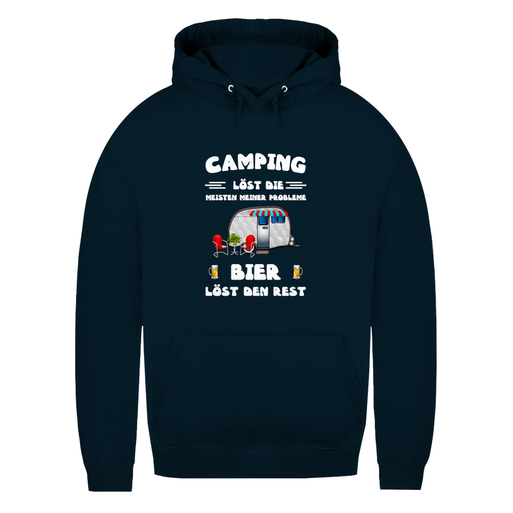 Camping löst die meisten Probleme, Bier den Rest - Frauen Hoodie - Campingfamilie.de