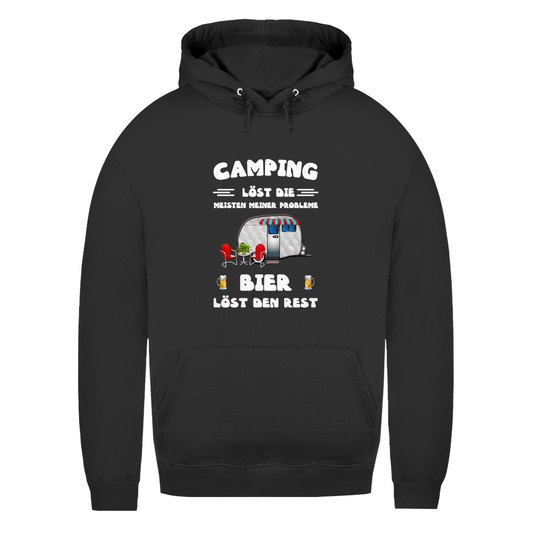 Camping löst die meisten Probleme, Bier den Rest - Frauen Hoodie - Campingfamilie.de