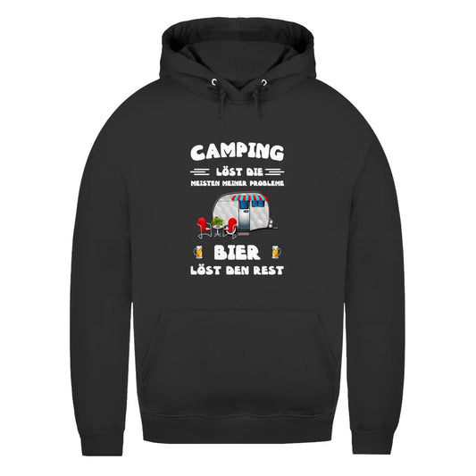 Camping löst die meisten Probleme, Bier den Rest - Frauen Hoodie - Campingfamilie.de