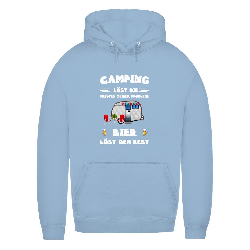 Camping löst die meisten Probleme, Bier den Rest - Frauen Hoodie - Campingfamilie.de