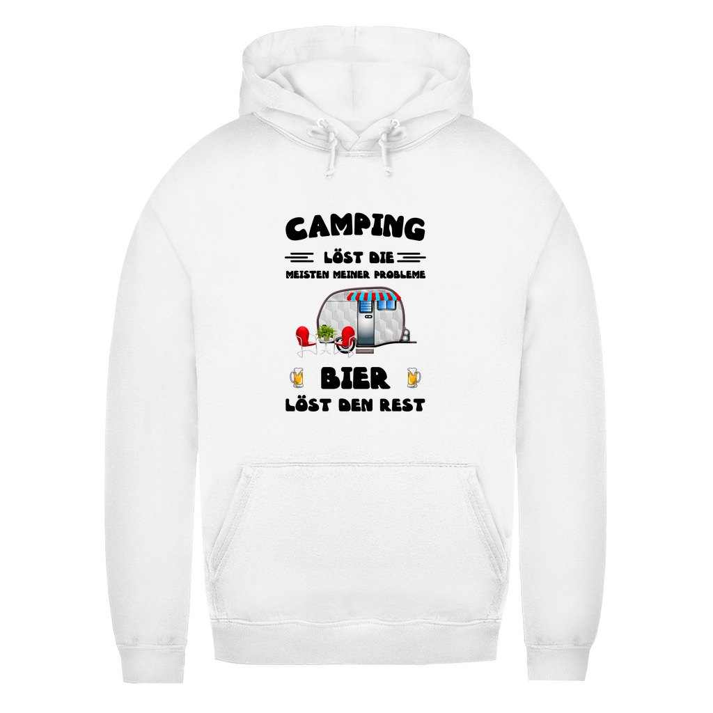 Camping löst die meisten Probleme, Bier den Rest - Frauen Hoodie - Campingfamilie.de
