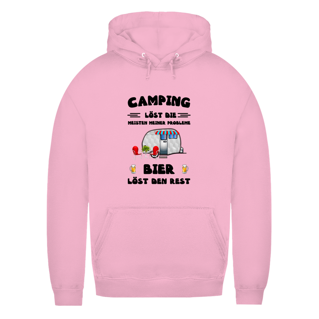 Camping löst die meisten Probleme, Bier den Rest - Frauen Hoodie - Campingfamilie.de