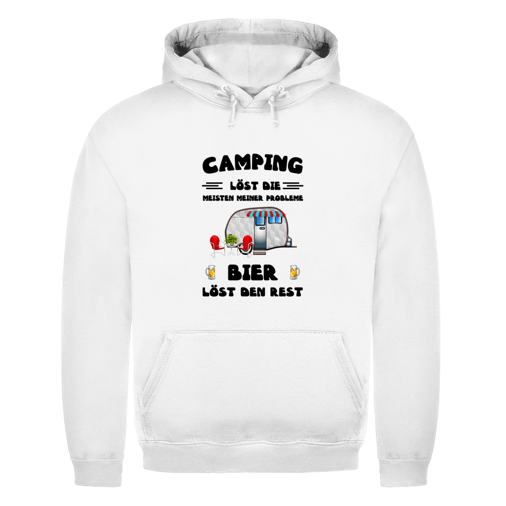 Camping löst die meisten Probleme, Bier den Rest - Herren Hoodie - Campingfamilie.de