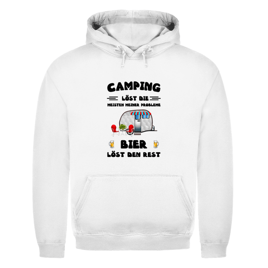 Camping löst die meisten Probleme, Bier den Rest - Herren Hoodie - Campingfamilie.de