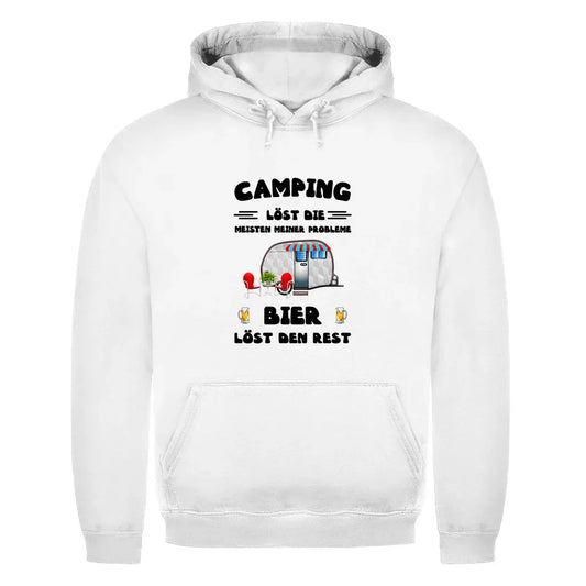 Camping löst die meisten Probleme, Bier den Rest - Herren Hoodie - Campingfamilie.de
