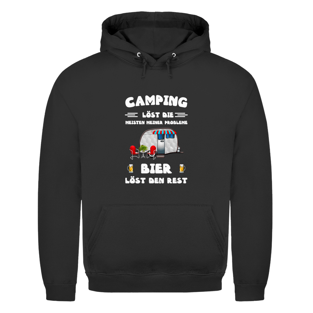 Camping löst die meisten Probleme, Bier den Rest - Herren Hoodie - Campingfamilie.de